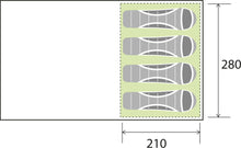 Carica l'immagine nel visualizzatore di Gallery, Tenda da campeggio 4 posti modello Pure 4 mod. A.I.R. TECH Brunner