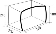 Carica l'immagine nel visualizzatore di Gallery, Misure Tendalino laterale per caravan e furgoni Brunner Skia Campervan