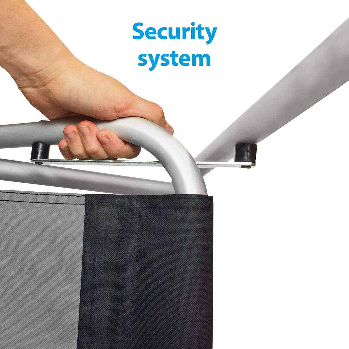 Sedia Regista Pieghevole BRUNNER Bravura - Portata 150kg, Tessuto Poliestere, Nero/Blu