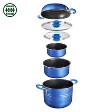 Carica l'immagine nel visualizzatore di Gallery, Set pentole da campeggio Brunner Skipper 7+1 Ø18
