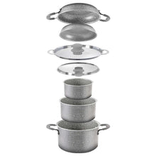 Carica l'immagine nel visualizzatore di Gallery, Set pentole da campeggio Brunner Gourmet Rock NG 8+1 Ø20