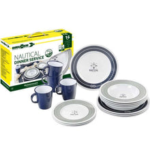 Carica l'immagine nel visualizzatore di Gallery, Set stoviglie da campeggio Brunner Dinner Service Nautical