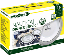 Carica l'immagine nel visualizzatore di Gallery, Scatolo Set stoviglie da campeggio Brunner Dinner Service Nautical