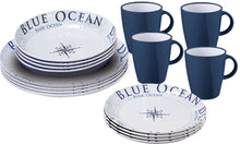 Carica l'immagine nel visualizzatore di Gallery, Set stoviglie da campeggio Brunner Lunch Box Blue Ocean