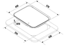 Carica l'immagine nel visualizzatore di Gallery, Misure Piano cottura a tre fuochi per camper con coperchio in vetro Carbest