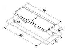 Carica l'immagine nel visualizzatore di Gallery, Misure Combinato piano cottura-lavello con coperchio in vetro Carbest