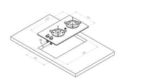 Carica l'immagine nel visualizzatore di Gallery, Misure Piano cottura a gas da incasso per camper 2 fuochi Carbest