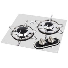 Carica l'immagine nel visualizzatore di Gallery, Piano cottura per camper a gas in acciaio 2 fuochi Carbest