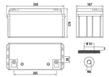 Carica l'immagine nel visualizzatore di Gallery, Misure Batteria AGM per camper - Power Line Carbest 80 Ah