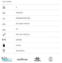 Carica l'immagine nel visualizzatore di Gallery, Tenda da campeggio 4 posti modello Pure 4 mod. A.I.R. TECH Brunner