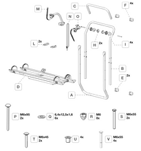 Carica l'immagine nel visualizzatore di Gallery, Portabici per Mercedes Sprinter Carry bike frame Fiamma