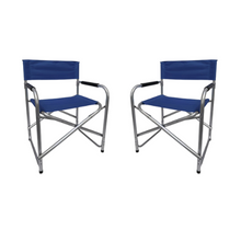 Carica l'immagine nel visualizzatore di Gallery, Set sedie da campeggio regista in alluminio