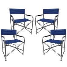 Carica l'immagine nel visualizzatore di Gallery, Set sedie da campeggio regista in alluminio