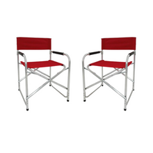 Carica l'immagine nel visualizzatore di Gallery, Set sedie da campeggio regista in alluminio