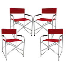 Carica l'immagine nel visualizzatore di Gallery, Set sedie da campeggio regista in alluminio