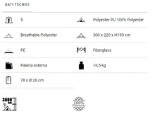 Carica l'immagine nel visualizzatore di Gallery, Scheda tecnica Tenda da campeggio a tunnel Brunner Arqus Outdoor 5
