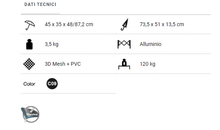 Carica l'immagine nel visualizzatore di Gallery, Scheda tecnica Sedia da campeggio Brunner Aravel Director 3D