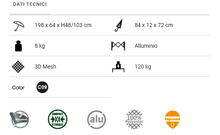 Carica l'immagine nel visualizzatore di Gallery, Scheda tecnica Lettino da sole Brunner Aravel High Duna 3D