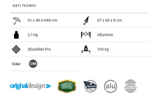 Carica l'immagine nel visualizzatore di Gallery, Scheda tecnica Poggiapiedi Brunner Aravel Vitachic Standalone