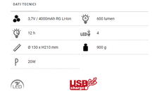 Carica l'immagine nel visualizzatore di Gallery, Scheda tecnica Lanterna da campeggio Brunner Blaze Led