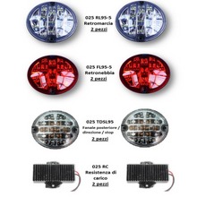 Carica l'immagine nel visualizzatore di Gallery, Kit 6 fanali LED 95 mm per camper