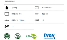 Carica l'immagine nel visualizzatore di Gallery, Scheda tecnica Set pentole da campeggio Brunner Academy NG 5+1 Ø20