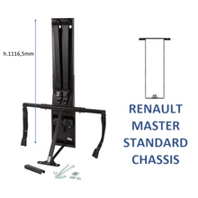 Carica l'immagine nel visualizzatore di Gallery, Kit cinture Renault Master Standard Puntone Dritto per sicurezza seggiolino van camperizzato misure