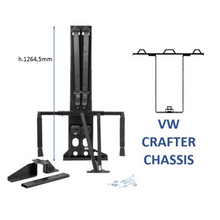 Carica l'immagine nel visualizzatore di Gallery, Kit fissaggio cinture VW Crafter Van Puntone Decentrato per seggiolini camper misure
