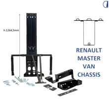 Carica l'immagine nel visualizzatore di Gallery, Kit fissaggio cinture Renault Master Van Puntone Decentrato per sedile aggiuntivo camper misure