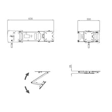 Carica l'immagine nel visualizzatore di Gallery, Supporto TV scorrevole e orientabile nero per veicoli