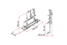 Carica l'immagine nel visualizzatore di Gallery, Scheda tecnica Portabici Carry-Bike Fiamma 200 DJ Ducato ≤2006