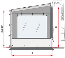 Carica l'immagine nel visualizzatore di Gallery, Side W Pro Shade Fiamma parete laterale per tendalini F45 / F65 / F80s