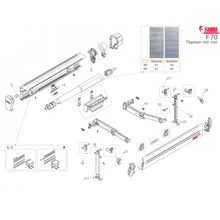 Carica l'immagine nel visualizzatore di Gallery, Ricambi tendalino Fiamma F70 Titanium 400-550