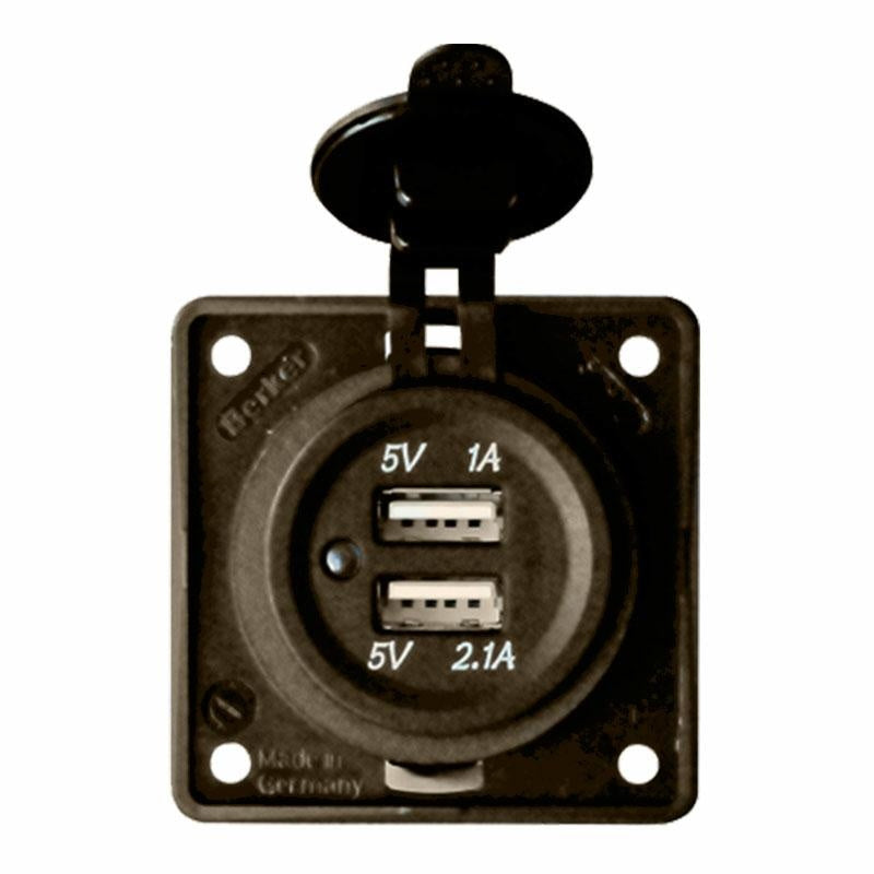 Presa USB 12V Per Camper 66W - Caricabatterie 3 Porte Con Quick Charge 3.0 E PD - Installazione A Parete Per Auto, Moto E Barche - 3