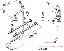 Carica l'immagine nel visualizzatore di Gallery, Portabici Fiamma Carry-Bike Vw T6 - Nero