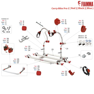 Ricambi portabici Fiamma Carry-Bike Pro C