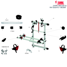 Carica l'immagine nel visualizzatore di Gallery, Ricambi portabici Fiamma Van Carry-bike 200 DJ Fiat Ducato > 06/06
