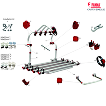 Carica l'immagine nel visualizzatore di Gallery, Ricambi portabici Fiamma Carry-Bike L80