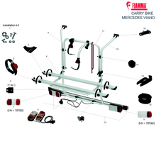 Carica l'immagine nel visualizzatore di Gallery, Ricambi portabici Fiamma Van Carry-bike Mercedes Viano