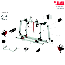 Carica l'immagine nel visualizzatore di Gallery, Ricambi portabici Fiamma Van Carry-bike VW T5 Pro