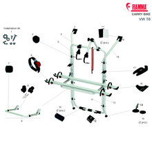 Carica l'immagine nel visualizzatore di Gallery, Ricambi portabici Fiamma Van Carry-bike VW T6