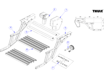 Carica l'immagine nel visualizzatore di Gallery, Scheda tecnica Ricambi per scalini - step Thule Double step 12v 380 - 440 - 500 - 550