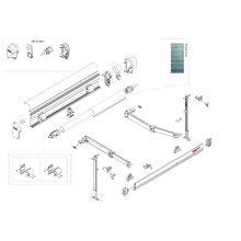 Carica l'immagine nel visualizzatore di Gallery, Ricambi tendalino Fiamma F45s VW T5-T6 Titanium -Deep black 260-300