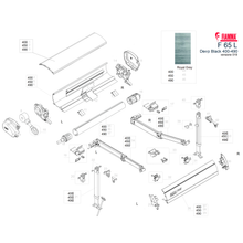 Carica l'immagine nel visualizzatore di Gallery, Ricambi tendalino Fiamma F65L Deep Black 400-490