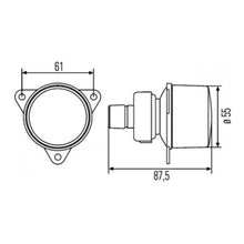 Carica l'immagine nel visualizzatore di Gallery, Fanale posteriore posizione Ø55mm ad incasso con lampadina per camper