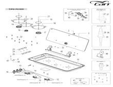 Carica l'immagine nel visualizzatore di Gallery, Scheda tecnica Ricambi piano cottura Can mod. FC 1351