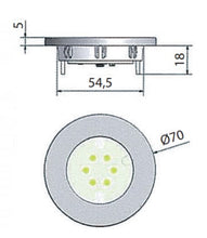 Carica l'immagine nel visualizzatore di Gallery, Faretto fisso ad incasso mod. 1020 12V