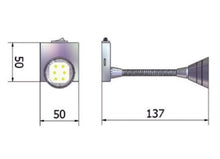 Carica l'immagine nel visualizzatore di Gallery, Faretto con base piana mod. 90A 12V