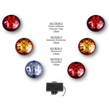 Carica l'immagine nel visualizzatore di Gallery, Kit completo fanali a led 95 mm