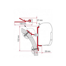 Carica l'immagine nel visualizzatore di Gallery, Kit staffa tendalino Voyageur Adapter C-U Fiamma
